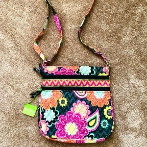 NWT Vera Bradley Crossbody Bag Triple Zip Hipster